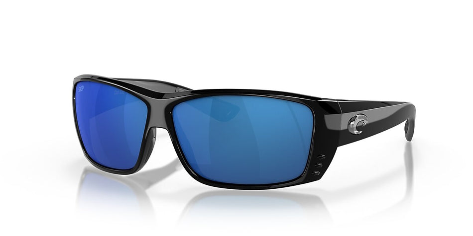 Costa Cat Cay Sunglasses - Shiny Black / Blue Mirror 580P