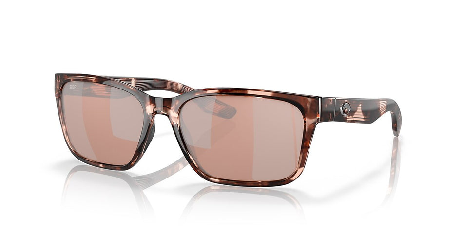 Costa Del Mar Palmas Polarized Sunglasses - Coral Tortoise / Copper Silver Mirror 580P