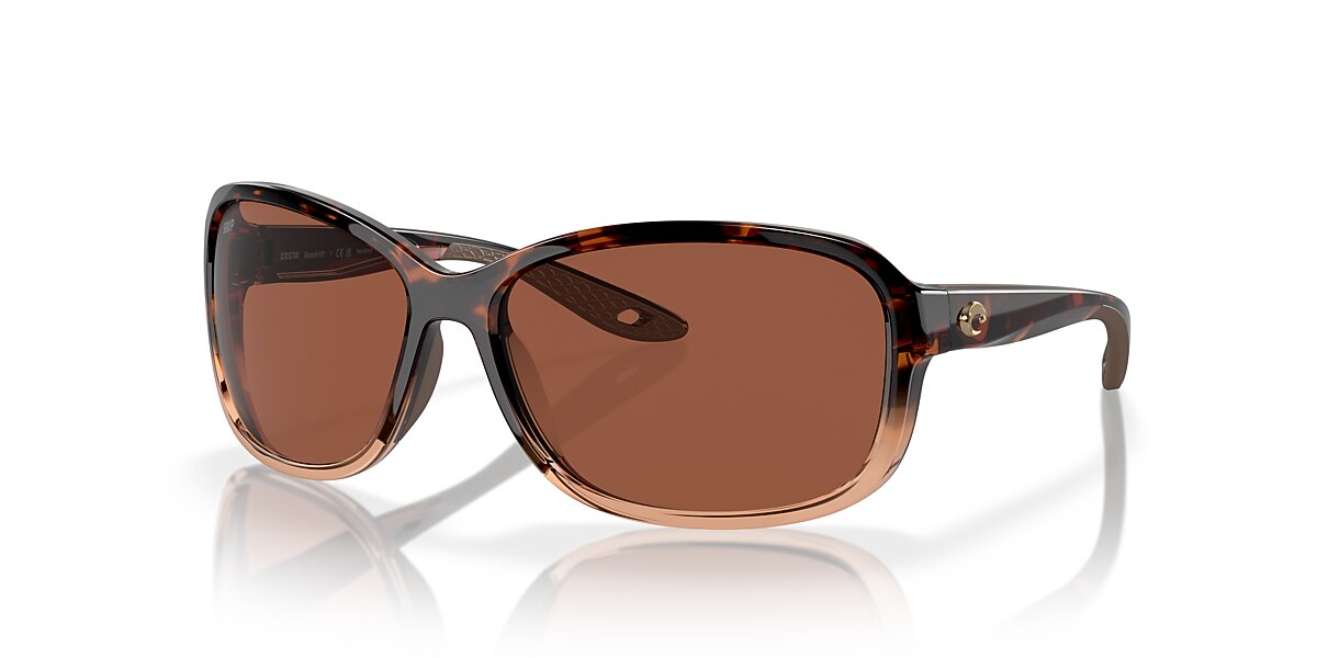 Costa Del Mar Seadrift Polarized Sunglasses - Shiny Tortoise Fade / Copper 580P