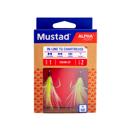 Mustad In-Line Triple Grip Feathered Hook