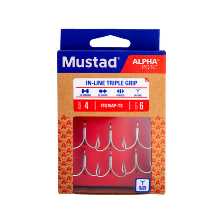 Mustad In-Line Triple Grip Hook 2X Short
