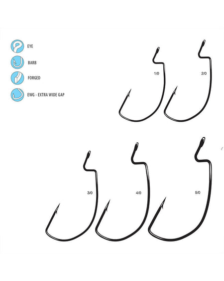 Gamakatsu Deep Throat Wide Gap Worm Hook