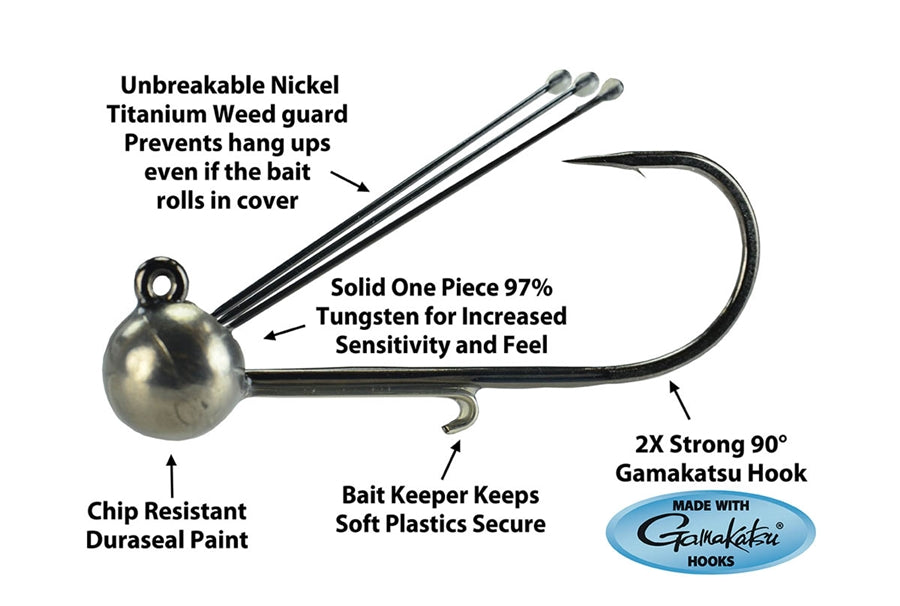 Picasso Lures Tungsten Weedless Ball Head