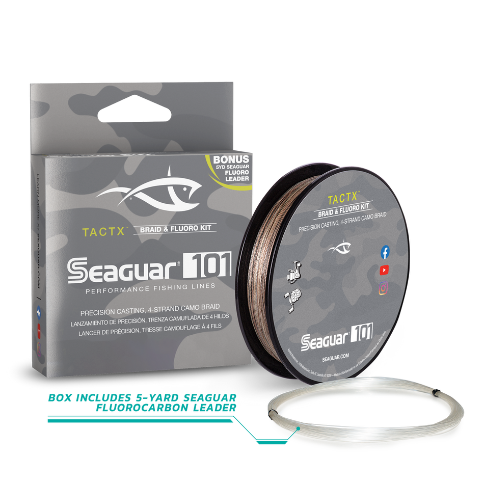 Seaguar TactX Braid with Fluorocarbon Leader - package shot