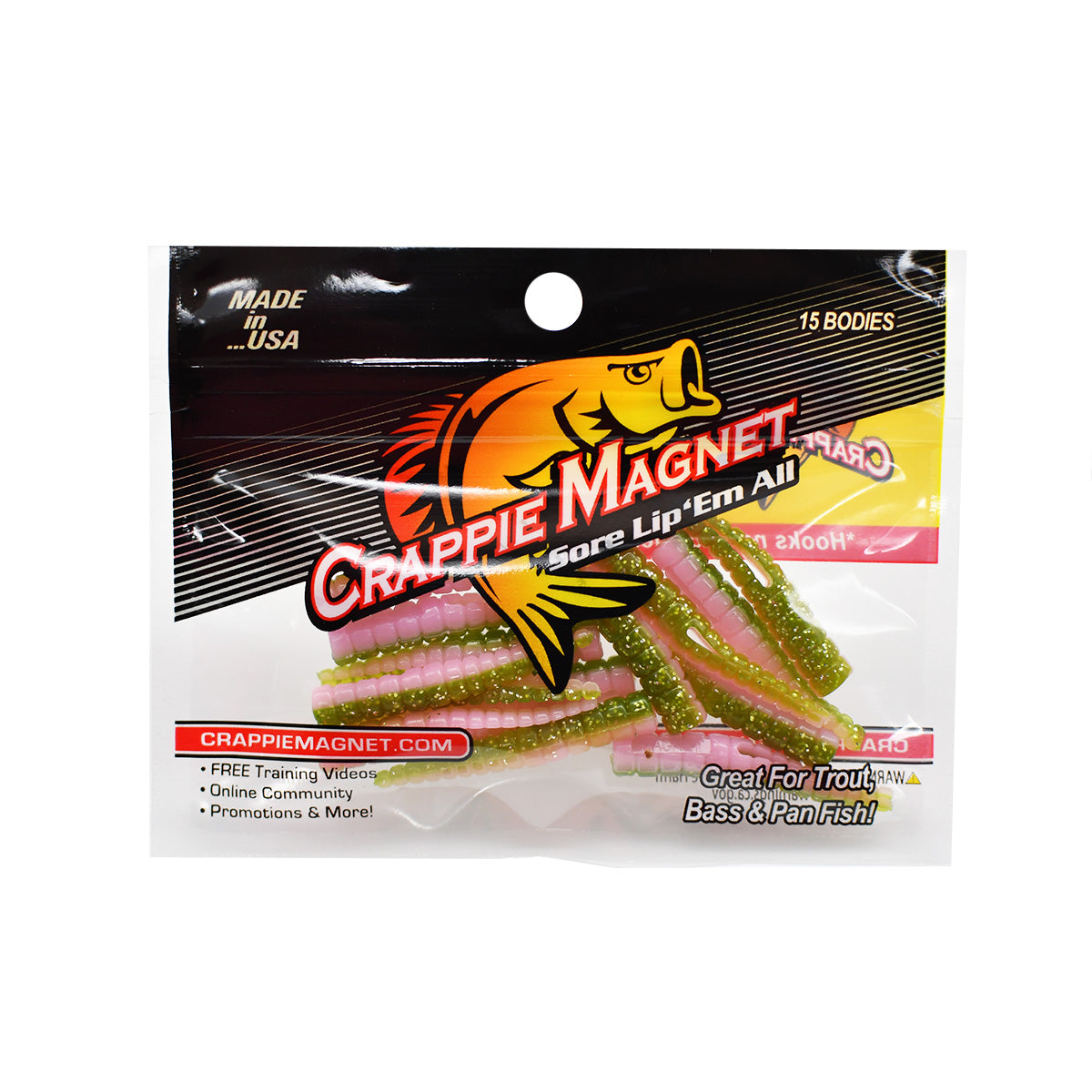 Leland's Lures Crappie Magnet 15-Piece Body Pack