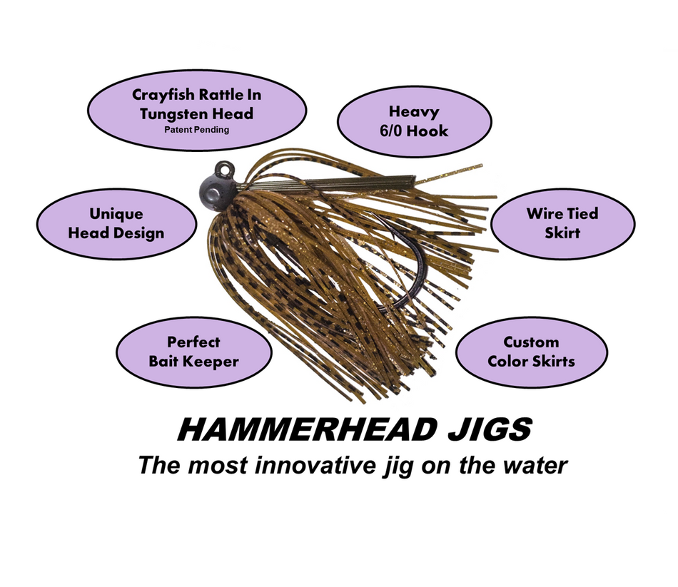Queen Tackle Hammerhead Rattlin Football Jig