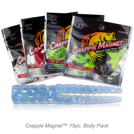 Leland's Lures Crappie Magnet 15-Piece Body Pack